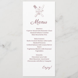 Minimalistisk Elegant bröllop Menu Meny