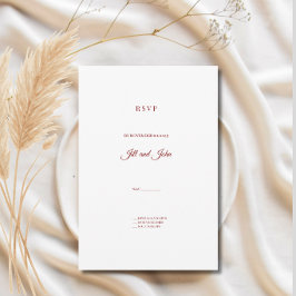 Minimalistisk Elegant Bröllop RSVP-kortmall OSA Kort