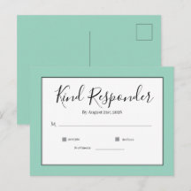 Minimalistisk Elegant Bröllops-Svarskort