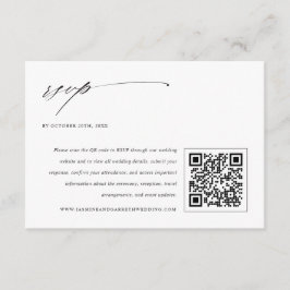 Minimalistisk Elegant Bröllopsbilaga RSVP-kort Tilläggskort