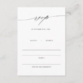 Minimalistisk Elegant Bröllopsinbjudan RSVP-kort Tilläggskort