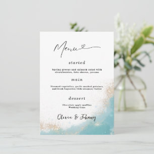 Minimalistisk Elegant Bröllopsmeny Affisch Bröllop Meny