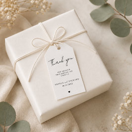Minimalistisk Elegant Bröllopspresent Presentetikett