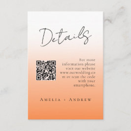 Minimalistisk Elegant Bröllopsskrift Tilläggskort