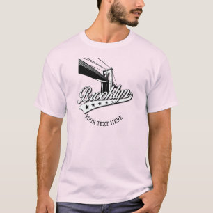 Minimalistisk Elegant Brooklyn-design Blekgul Blus T Shirt