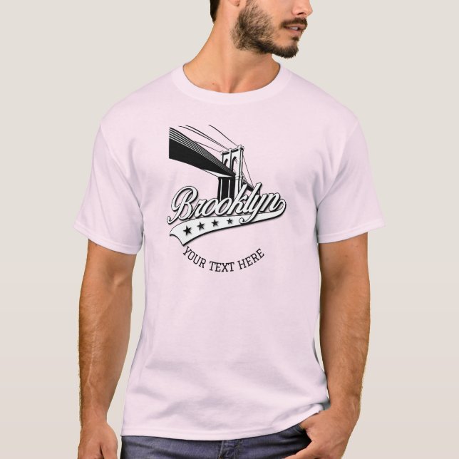 Minimalistisk Elegant Brooklyn-design Blekgul Blus T Shirt (Framsida)