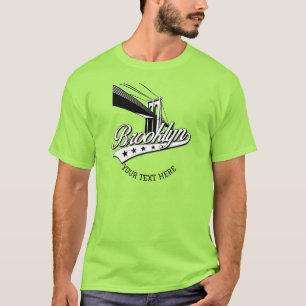Minimalistisk Elegant Brooklyn Design Lime Shirt T Shirt