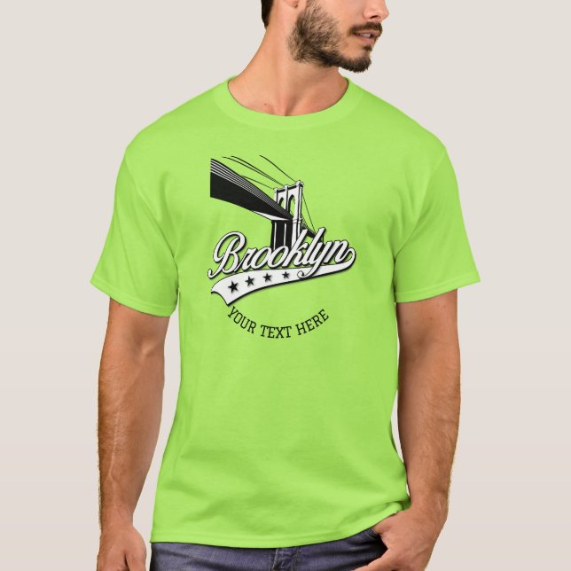 Minimalistisk Elegant Brooklyn Design Lime Tröja (Framsida)