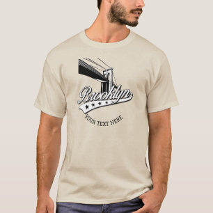 Minimalistisk Elegant Brooklyn Design Sand T-shirt