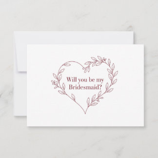 Minimalistisk Elegant Brudtärning Förslag Kort