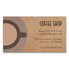 Minimalistisk Elegant Brunt kaffe Magnetiska Visitkort