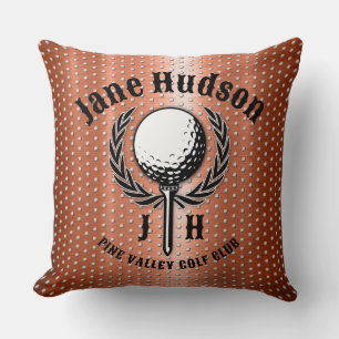 Minimalistisk Elegant Brushed Copper Golf Design Kudde