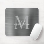 Minimalistisk Elegant Brushed Metall Silver Grått  Musmatta<br><div class="desc">Minimalistisk Elegant Brushed Metall Silver Grått-mus Pad</div>