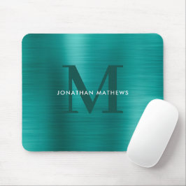 Minimalistisk Elegant Brushed Metallic Teal Musmatta