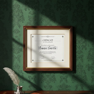 Minimalistisk Elegant Certifikat För Prestation De
