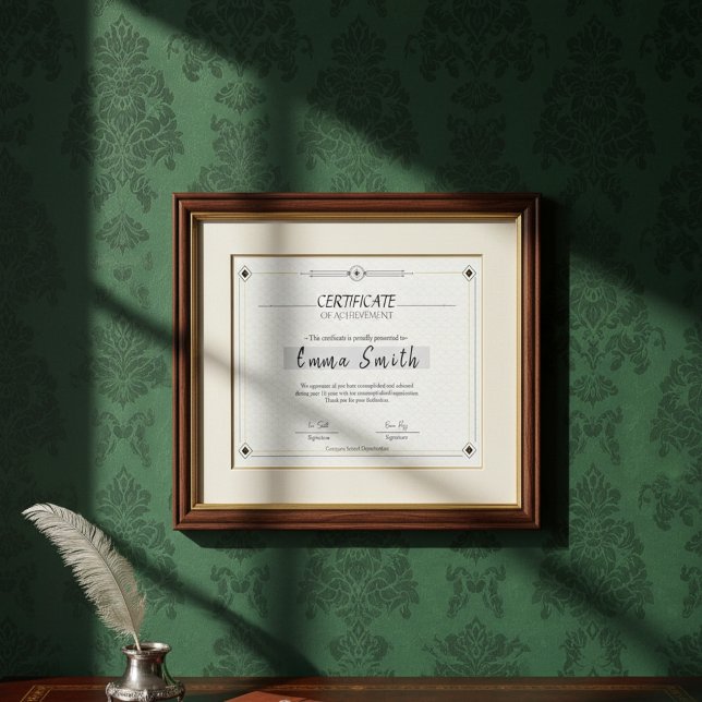 Minimalistisk Elegant Certifikat För Prestation De (Skapare uppladdad)