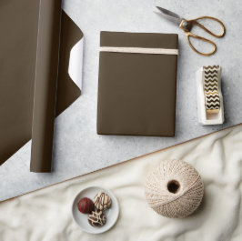 Minimalistisk Elegant Chic Enfärgad Mörkbrun Enkel Presentpapper