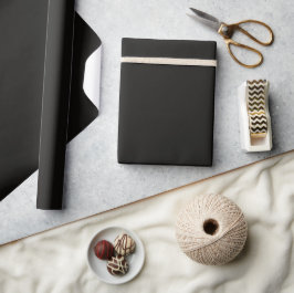 Minimalistisk Elegant Chic Enkel Metall Svart Presentpapper