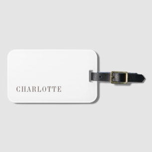 Minimalistisk Elegant Classic Professionell Namn Bagagebricka