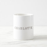 Minimalistisk Elegant Classic Professionell Namn Kaffemugg<br><div class="desc">Olika Storleka alternativ och typalternativ,  Enkel att skapa Använda i Verktyg. Du behöver bara byta Namn.</div>