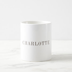 Minimalistisk Elegant Classic Professionell Namn Kaffemugg