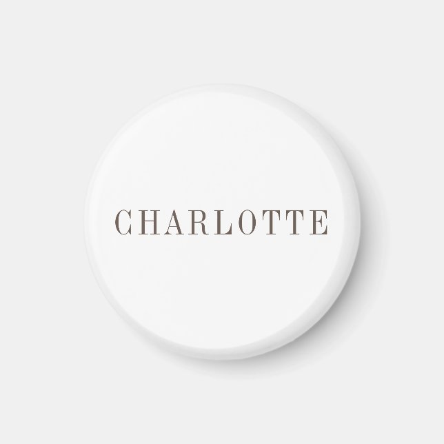Minimalistisk Elegant Classic Professionell Namn Magnet (Framsidan)