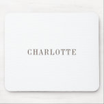 Minimalistisk Elegant Classic Professionell Namn Musmatta<br><div class="desc">Olika Storleka alternativ och typalternativ,  Enkel att skapa Använda i Verktyg. Du behöver bara byta Namn.</div>