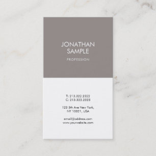 Minimalistisk Elegant Design Brown White-Trendig Visitkort