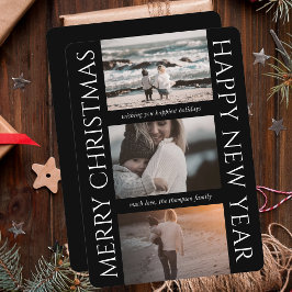 Minimalistisk Elegant - enkel fotokollage Julkort