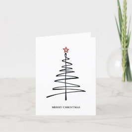 Minimalistisk Elegant Enkel Julgran God Jul Helgkort