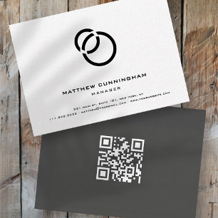 Minimalistisk Elegant - enkel modern Logotyp och Q Visitkort