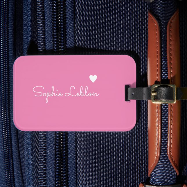 Minimalistisk Elegant Enkel Namn-ROSA Bagagebricka (Framsida Insitu 4)