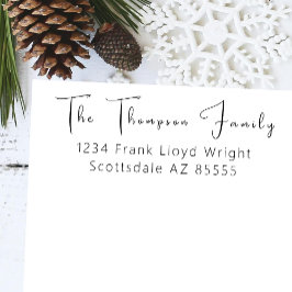 Minimalistisk Elegant Enkel skriptReturadress Självfärgande Stämpel