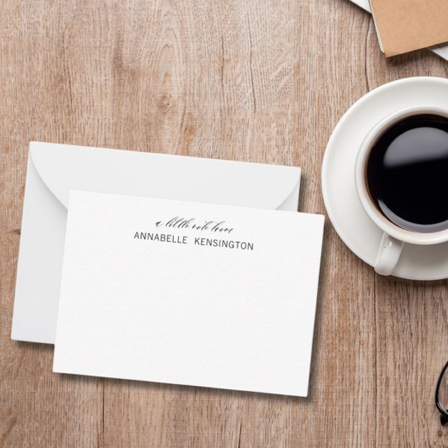 Minimalistisk Elegant - enkla Personlig-anteckning Anteckningskort (Skapare uppladdad)