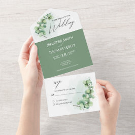 Minimalistisk elegant eucalyptus greenery bröllop