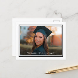 Minimalistisk Elegant Examen Inbjudan Postkort