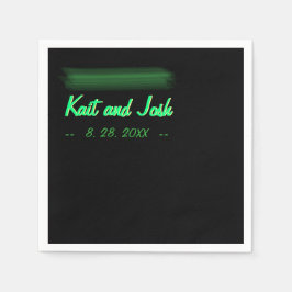 Minimalistisk Elegant Fab Stil Bröllop Pappersservett