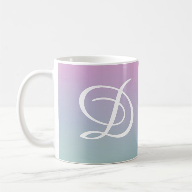 minimalistisk elegant Färgrik gradient retro mönst Kaffemugg (Vänster)