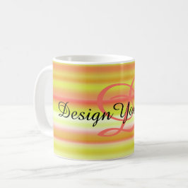 minimalistisk elegant Färgrik retro randigt mönste Kaffemugg