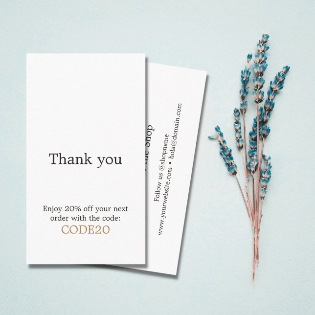 Minimalistisk Elegant Faux Guld Heart Shop Rabattkort (Skapare uppladdad)