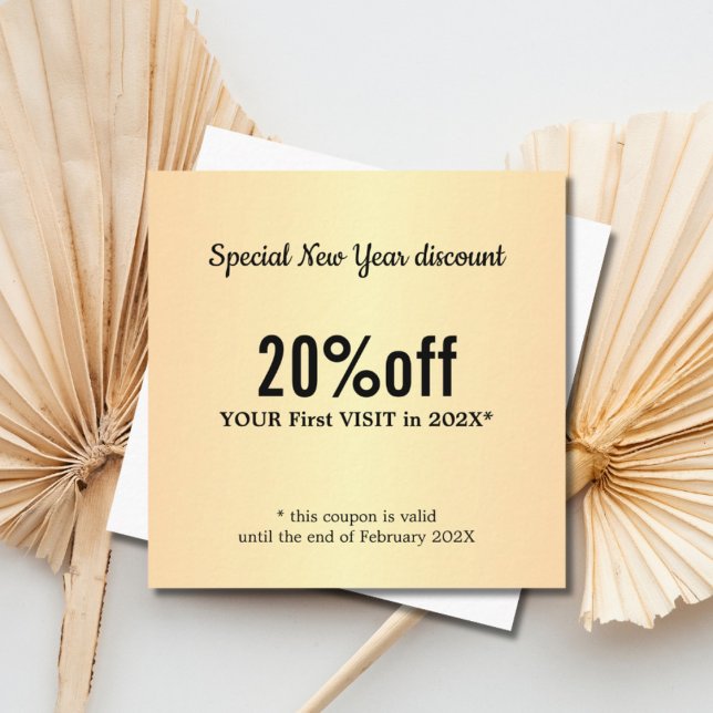 Minimalistisk Elegant Faux Guld White Beauty Rabattkort (Skapare uppladdad)