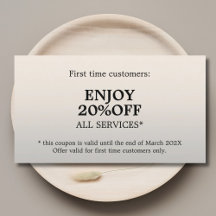 Minimalistisk Elegant Faux Silver Beauty Coupon