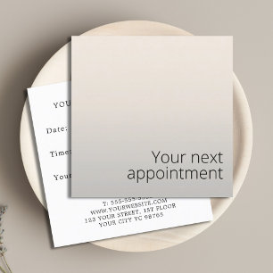 Minimalistisk Elegant Faux Silver Beauty Salon Tidsbeställning Kort