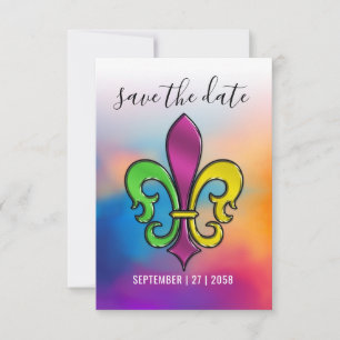 Minimalistisk Elegant Fleur De Lis-design Tack Kort