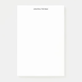 Minimalistisk Elegant för anpassat namn Post-it Block