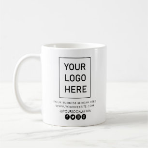 Minimalistisk Elegant för Business Logotyp och Tex Kaffemugg