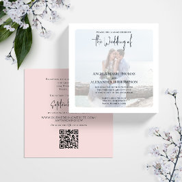  minimalistisk Elegant för fotoenkel QR-OSA för QR Inbjudningar