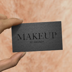 Minimalistisk Elegant för makeup Artist Salon Blac Visitkort