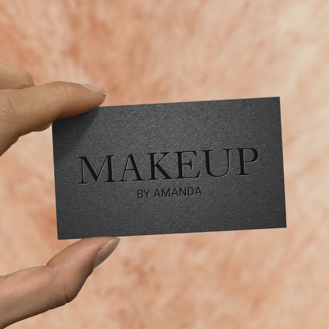 Minimalistisk Elegant för makeup Artist Salon Blac Visitkort (Skapare uppladdad)