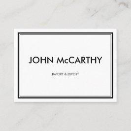 Minimalistisk Elegant för Retro Black White Profes Visitkort